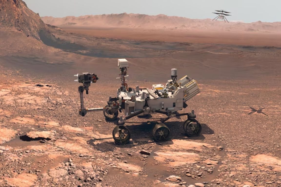 Nasa’s Perseverance rover on Mars begins steep climb to rim of crater