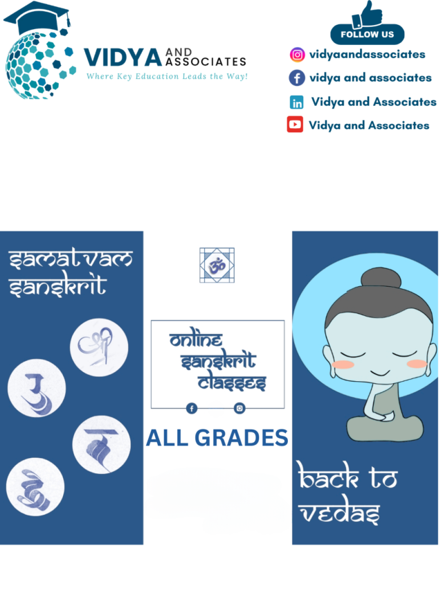 Best online Sanskrit classes by Vidya and Associates – Learn Sanskrit grammar, shlokas, and literature with expert tutors. Flexible, interactive, and personalized lessons for all learners.