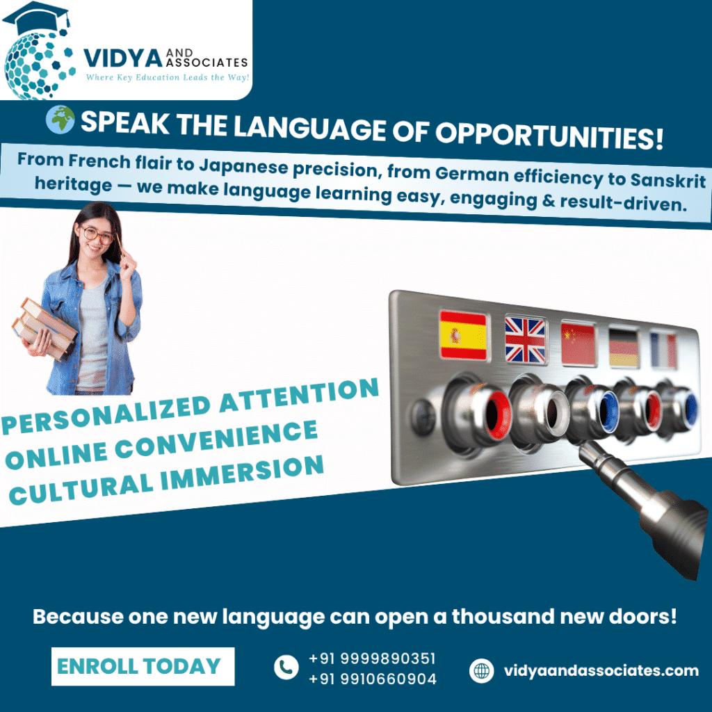 Online French, German, Japanese, and Sanskrit language coaching