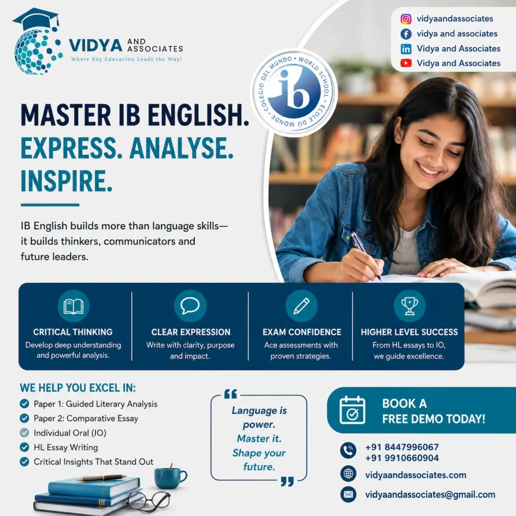 Expert IB English Tutor providing personalised online coaching for Paper 1, Paper 2, IO and HL Essay.