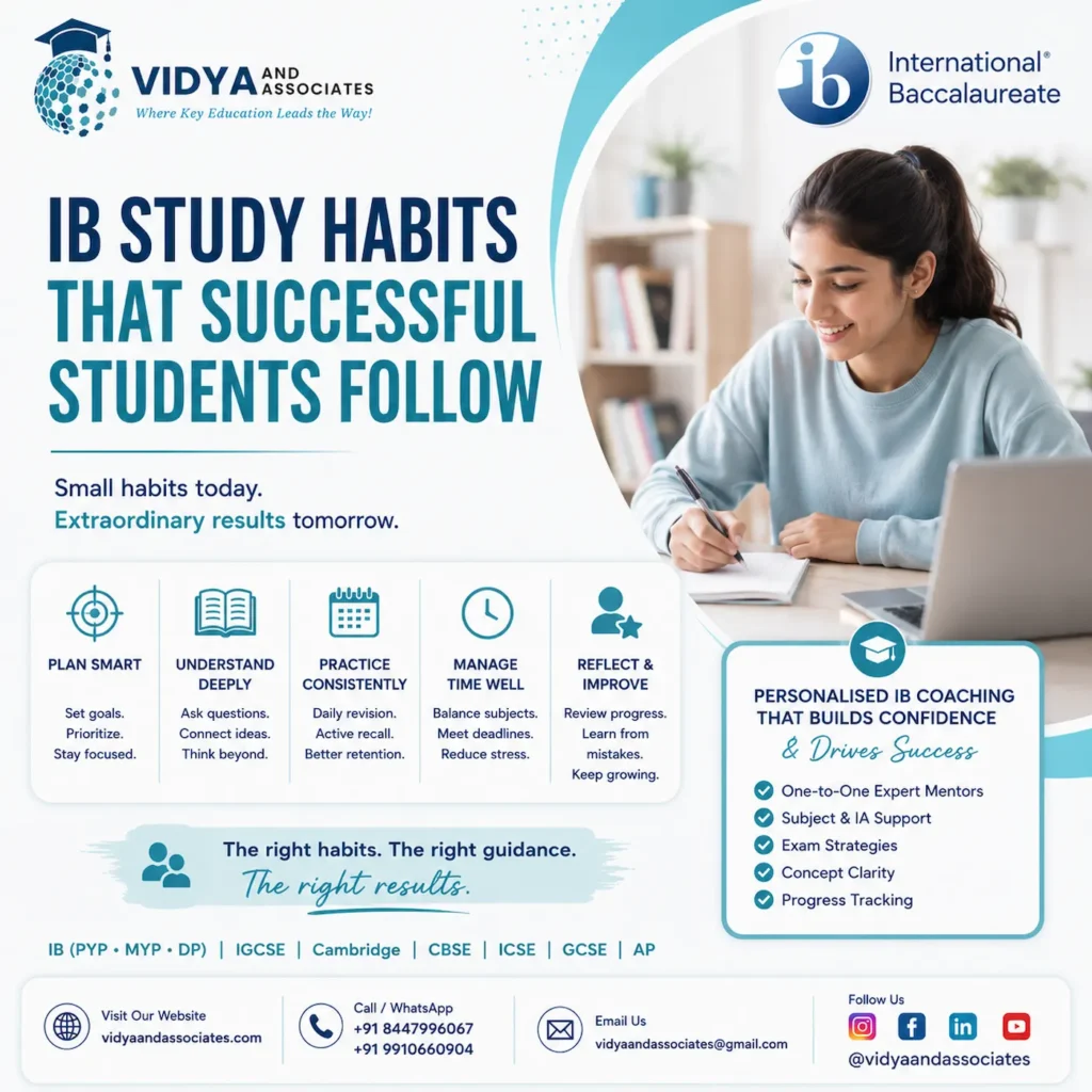 IB study habits that help students improve confidence and achieve higher scores through personalised online tutoring.